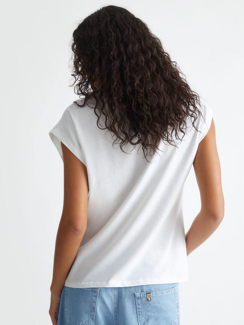 Liu Jo T-shirt T-shirt Donna con stampa di città Lisbona P24-LIU.JOMA4338J5003-N9282-XS - Francavilla Moda